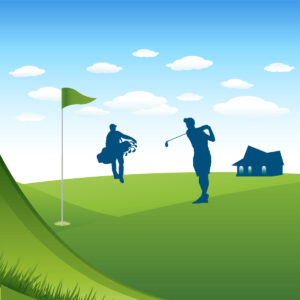 illustration of golfers